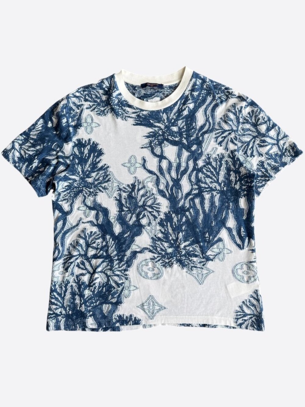 Louis Vuitton Blue & White Aquagarden Monogram T-Shirt